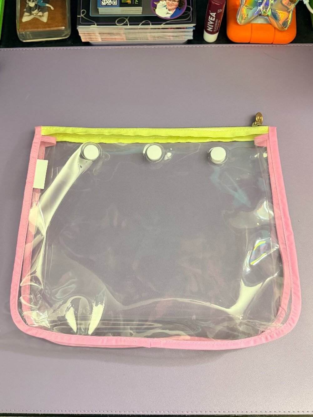 NWOT Large Bogg Bag Insert in Spring Colors Watermelon Pink and Pale Yellow